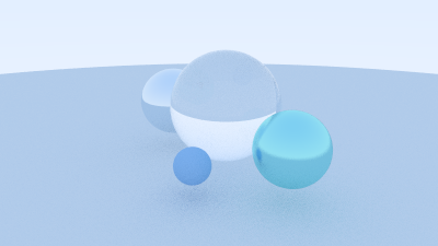 Ray-traced glass orbs