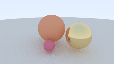 Warm ray-traced studio spheres