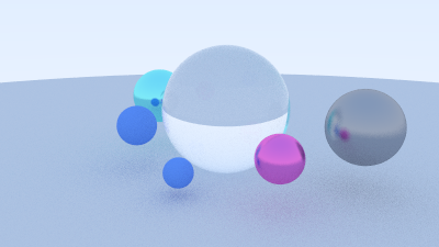 Ray-traced XR lens scene