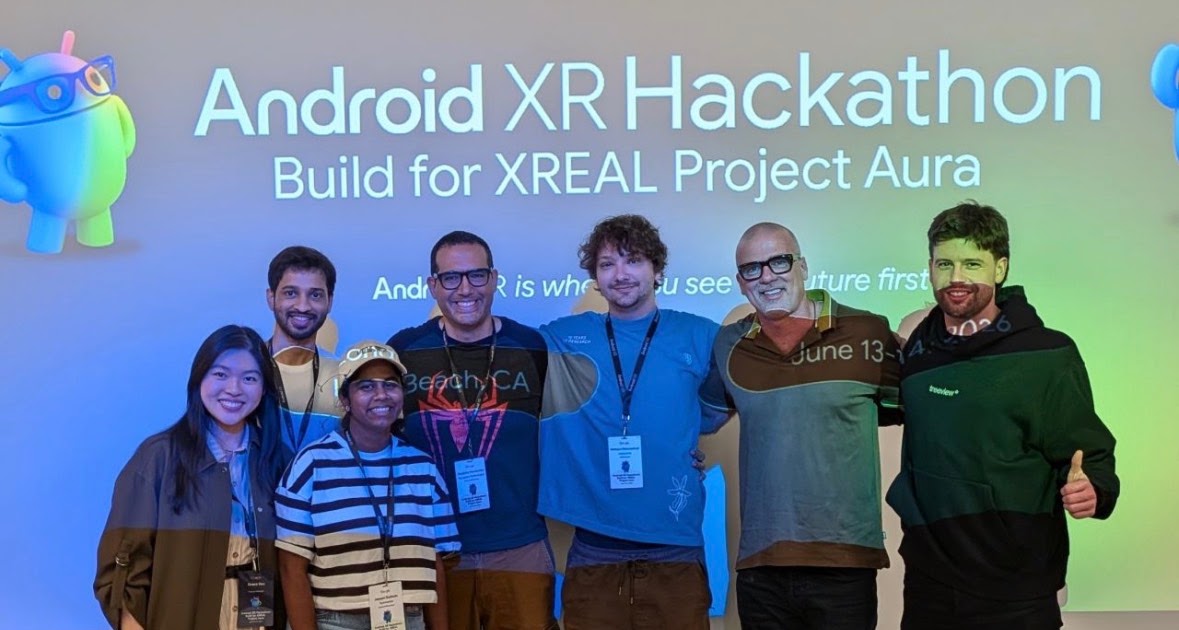 Winning team at the Google Android XR Hackathon, Build for XREAL Project Aura