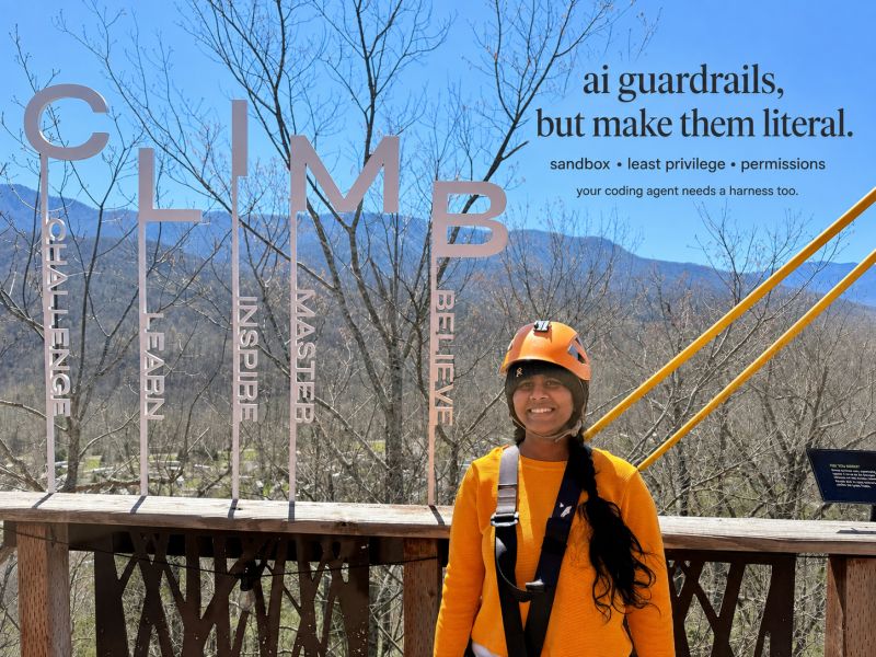 Jayasri's LinkedIn visual about AI agent guardrails and safety