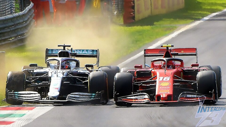 Leclerc and Hamilton at Monza · 2019 archive, not this season.